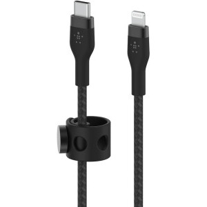 Belkin BoostCharge Braided Silicone USB-C Male la Lightning Male, 1m, Black