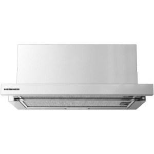 Hota incorporabila Heinner telescopica HTCH-MD400IX, Putere de absorbtie 400 m3/h, Clasa B, 2 trepte de viteza, Iluminare LED, 60 cm, Inox
