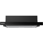 Hota incorporabila Heinner telescopica HTCH-MD400GBK, Putere de absorbtie 400 m3/h, Clasa B, 2 trepte de viteza, Iluminare LED, 60 cm, Negru