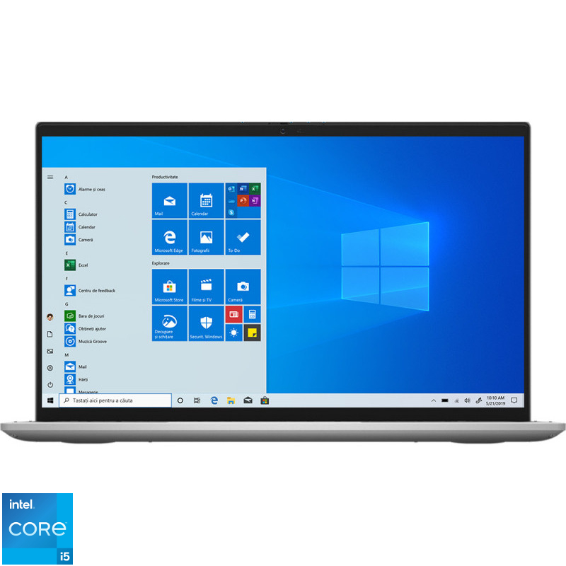 Ultrabook DELL 13.3'' Inspiron 7306 (seria 7000), FHD Touch, Procesor Intel® Core™ i5-1135G7 (8M Cache, up to 4.20 GHz), 8GB DDR4X, 512GB SSD, Intel Iris Xe, Win 10 Pro, Platinum Silver, 3Yr CIS