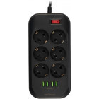 Priza/prelungitor Serioux SRX-PS66B 6x Schuko 4x USB