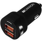 Incarcator auto Canyon CNE-CCA04B, 2x USB, Smart IC, Black