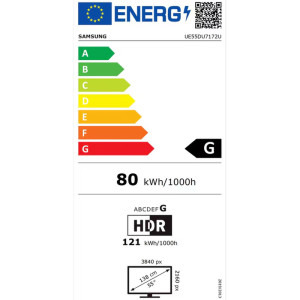 Samsung Smart TV Crystal UE55DU7172 Seria DU7172 138cm negru 4K UHD HDR