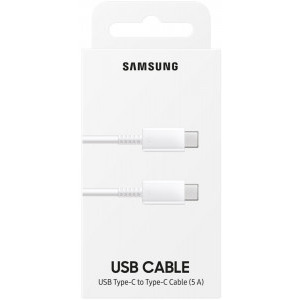 Samsung USB-C Male la USB-C Male, 1 m, White, amperaj maxim suportat 5A