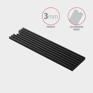 AXAGON Cooler Pasiv CLR-M2L3, Pentru M.2 SSD 80mm, Aluminiu, paduri termice silicon incluse, inaltime 3mm