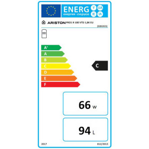 Ariston termoelectric Pro 1 R VTD, 100 L, 1800 W, Serpentina pe partea dreapta