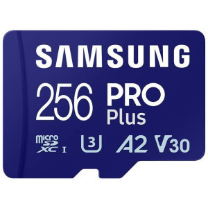 Samsung Micro SDXC PRO Plus (2023) UHS-I U3 Clasa 10 256GB + Cititor card