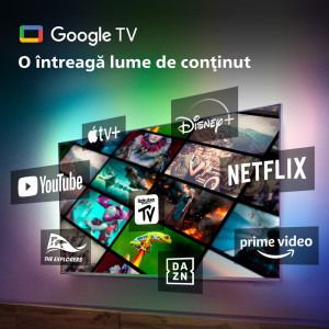 Philips Smart TV 65OLED718/12 Seria OLED718/12 164cm 4K UHD HDR Ambilight pe 3 laturi