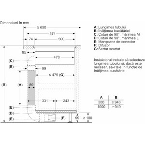 Bosch PXX801D67E, Inductie, 4 zone de gatit, Hota integrata, 2 Flex Zone, Putere de absorbtie 500 m3/h, 80 cm, Negru