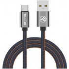 Cablu de date / adaptor Tellur USB Male la USB-C Male, 1 m, Denim Blue