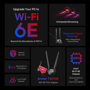 TP-LINK AXE5400 Tri-Band WiFi 6E