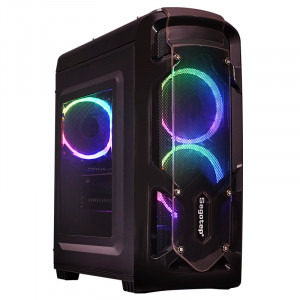 Gaming Viking AMD Edition, AMD Ryzen 5 1600AF 3.2GHz, 16GB DDR4, 500GB SSD, GTX 1050 Ti 4GB GDDR5, Iluminare RGB