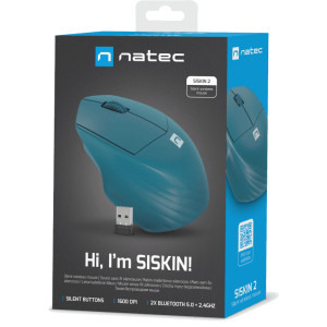 Natec Siskin 2 Wireless & Bluetooth Blue