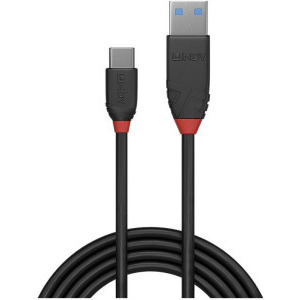 Cablu periferice LINDY Black Line USB 3.2 Male tip A - USB 3.2 Male tip C, 1.5m, negru