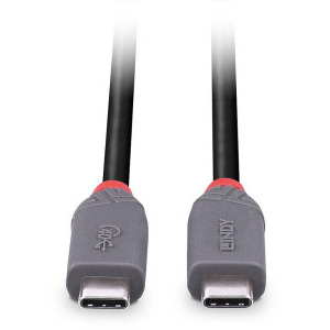 LINDY Anthra, USB 4.0 Male tip C - USB 4.0 Male tip C, 0.8m, negru-gri