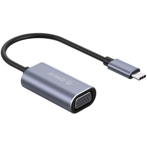 Orico 1x USB tip C Male - 1x VGA Female, 0.15 m, gri-negru