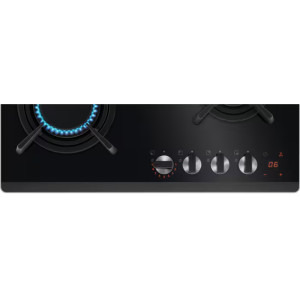 Electrolux KGG643753K, Gaz, 4 arzatoare, Aprindere electrica, Gratare fonta, Timer electronic, Conectivitate hota, 60 cm, Negru