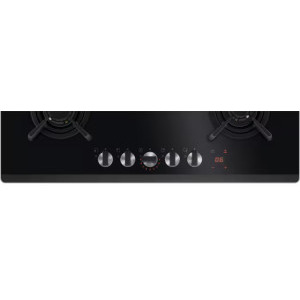 Electrolux KGG753753K, Gaz, 5 arzatoare, Aprindere electrica, Gratare fonta, Timer electronic, Conectivitate hota, 75 cm, Negru