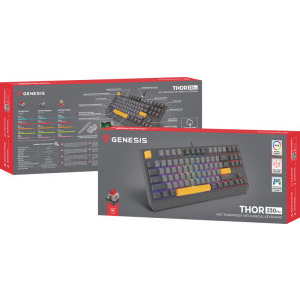 Genesis THOR 230 TKL RGB Anchor Grey Negative Outemu Red Switch Mecanica