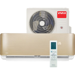 Aer conditionat VIVAX R-Design Gold, 12000 BTU, Clasa A+++/A++, Wi-Fi, Inverter, Golden Fin, Ionizator + Kit instalare inclus