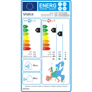 VIVAX R-Design Red, 12000 BTU, Clasa A+++/A++, Wi-Fi, Inverter, Golden Fin, Ionizator + Kit instalare inclus