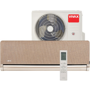 Aer conditionat VIVAX H+ Design Gold, 12000 BTU, Clasa A+++/A++, Wi-Fi Ready, Inverter, Golden Fin, Ionizator
