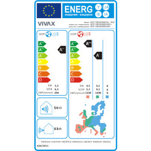 VIVAX H+ Design Silver, 18000 BTU, Clasa A++/A+, Wi-Fi, Inverter, Golden Fin, Ionizator + Kit instalare inclus