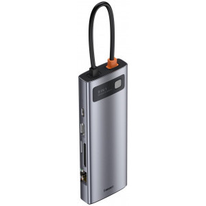 Baseus Docking Station CAHUB-CU0G, USB Tip C, 9-in-1, 100W, redare 4K, Gigabit LAN
