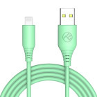 Cablu de date / adaptor Tellur USB Male la Lightning Male, 1 m, Green, amperaj maxim suportat 3A