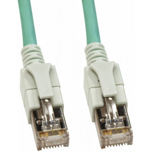 Schrack CAT6a Patch Cable S/FTP cu LED 0.5m albastru-aqua