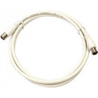 Cablu video Schrack Cablu coaxial S4H, 2xF-Quick >90dB, alb, 1.0m