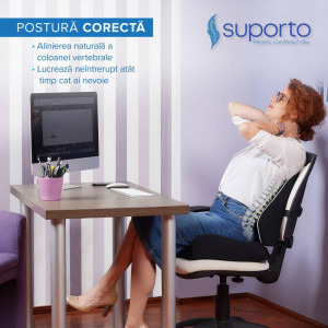 Suporto Set perna sezut semi-colac si perna lombara confort