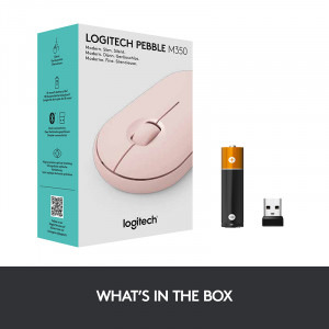 Logitech Pebble M350, Wireless/Bluetooth, Rose