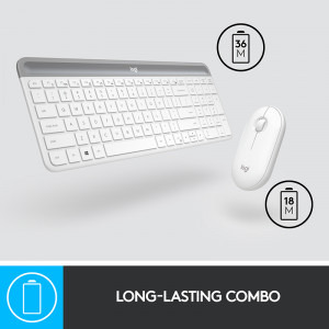 Logitech MK470 Slim Wireless Combo White