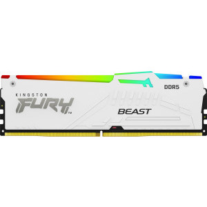 Memorie Kingston FURY Beast RGB White 16GB DDR5 5600MHz CL40 - PC