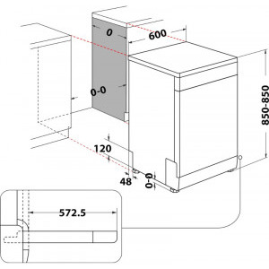 Whirlpool WFC3C26P, 14 seturi, 8 programe, Clasa E, 60 cm, Alb