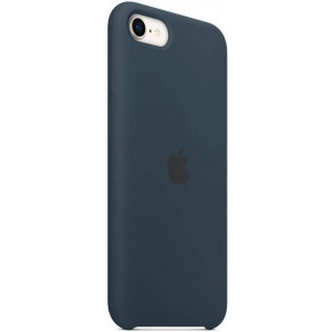 Apple Protectie pentru spate, material silicon, pentru iPhone SE (2022), culoare Abyss Blue