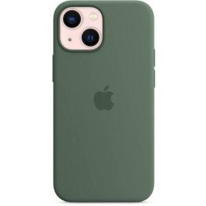 Apple Protectie pentru spate, material silicon, cu MagSafe pentru iPhone 13 Mini, culoare Eucalypt