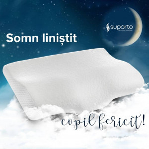 Suporto Set 4x perne cu suport cervical din spuma cu memorie pentru copii 12-16 ani