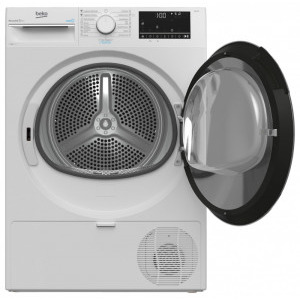 Beko B3T42242, Pompa de caldura, 8 kg, 15 programe, Clasa A+++, RecycledDry, ProSmart Inverter, OptiSense, Aquawave, Alb