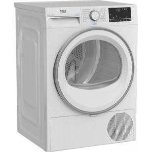 Beko B3T67230, Pompa de caldura, 7 kg, Clasa E, SteamCure, Hygienic Dry, OptiSense, Recycled Dry, Alb