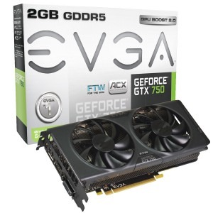 EVGA GeForce GTX 750 FTW ACX Cooling 2GB GDDR5 128-bit