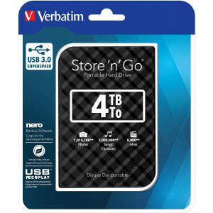 Verbatim Store 'n' Go 2.5 inch 4TB USB 3.0 Black
