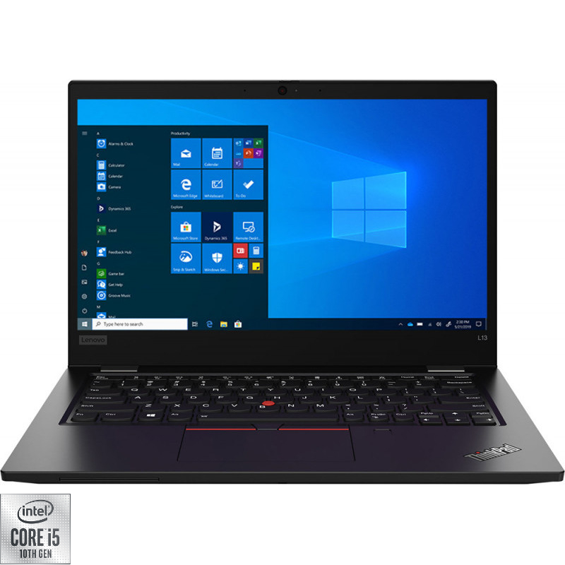 Ultrabook Lenovo 13.3” ThinkPad L13 Yoga, FHD Touch, Procesor Intel® Core™ i5-10210U (6M Cache, up to 4.20 GHz), 8GB DDR4, 256GB SSD, GMA UHD, Win 10 Pro, Black Lenovo imagine noua idaho.ro