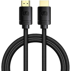 Cablu video Baseus HD 8K, HDMI Male - HDMI Male, v2.1, 1m, negru