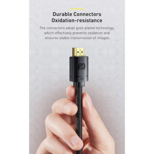 Baseus HD 8K, HDMI Male - HDMI Male, v2.1, 2m, negru
