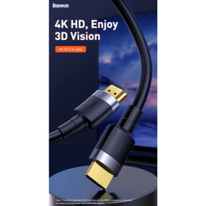 Baseus Cafule, HDMI Male - HDMI Male, v2.0, 2m, negru