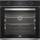 Cuptor incorporabil Beko BBVM13400XDS, Electric, 72 L, Split & Cook, RecycledNet, SteamShine Cleaning, SoftClose Door, 3D Cooking, Rafturi telescopice, Clasa A+, Negru