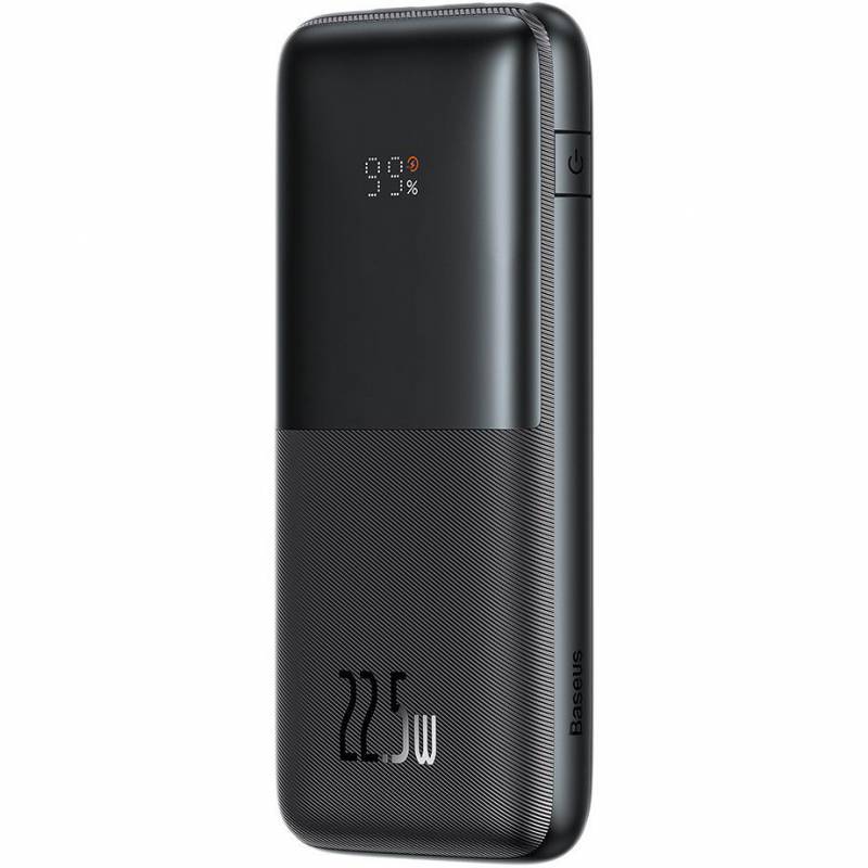Baterie externa Baseus BIPOW Pro, 10000 mAh, 2x USB, 1x USB-C, 22.5W, Black, cu tehnologia Quick Charge 4.0