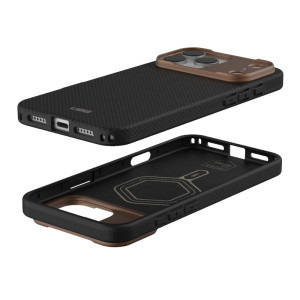 UAG Capac Protectie Spate Fibr Armr Magsafe Kevlar Graphite/Bronze pentru iPhone 17 Pro / 18 Pro